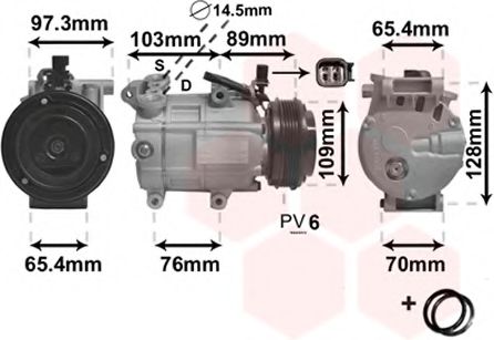 VAN WEZEL 1800K391 Компрессор, кондиционер для FORD FOCUS C-MAX (Форд Фокус с макс) VAN WEZEL 1800K391 Компрессор, кондиционер для FORD FOCUS C-MAX (Форд Фокус с макс)