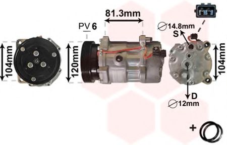 VAN WEZEL 5800K172 Компрессор, кондиционер для SEAT TOLEDO (Сеат Толэдо) VAN WEZEL 5800K172 Компрессор, кондиционер для SEAT TOLEDO (Сеат Толэдо)