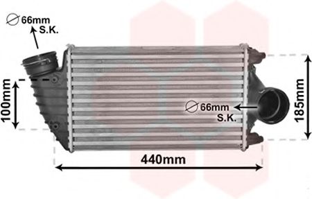 VAN WEZEL 74004069 Интеркулер 