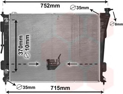 VAN WEZEL 82002423 Радиатор, охлаждение двигателя для HYUNDAI (Хендай) VAN WEZEL 82002423 Радиатор, охлаждение двигателя для HYUNDAI (Хендай)