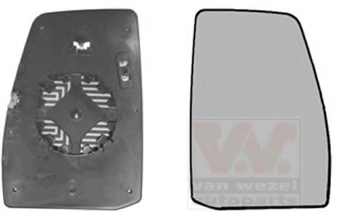 VAN WEZEL 1987838 Зеркальное стекло, наружное зеркало для FORD TRANSIT CUSTOM (Форд Трансит cустом) VAN WEZEL 1987838 Зеркальное стекло, наружное зеркало для FORD TRANSIT CUSTOM (Форд Трансит cустом)