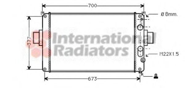 VAN WEZEL 28002022 Радиатор, охлаждение двигателя 