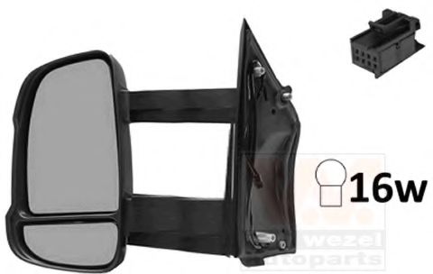 VAN WEZEL 1651821 Наружное зеркало для FIAT DUCATO (Фиат Дукато) VAN WEZEL 1651821 Наружное зеркало для FIAT DUCATO (Фиат Дукато)