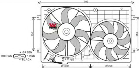 VAN WEZEL 5894748 Вентилятор, охлаждение двигателя для VOLKSWAGEN VENTO V (Фольксваген Венто 5) VAN WEZEL 5894748 Вентилятор, охлаждение двигателя для VOLKSWAGEN VENTO V (Фольксваген Венто 5)