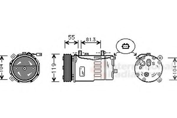 VAN WEZEL 0300K001 Компрессор, кондиционер для AUDI TT (Ауди Тт) VAN WEZEL 0300K001 Компрессор, кондиционер для AUDI TT (Ауди Тт)