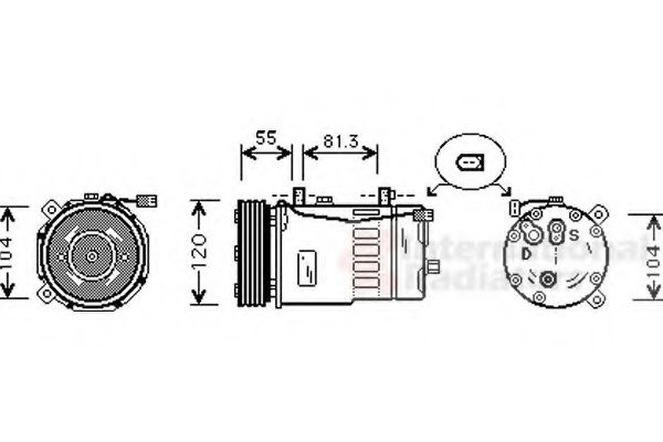 VAN WEZEL 0300K003 Компрессор, кондиционер для AUDI TT (Ауди Тт) VAN WEZEL 0300K003 Компрессор, кондиционер для AUDI TT (Ауди Тт)