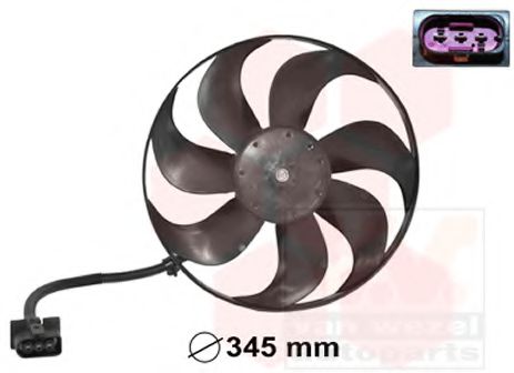 VAN WEZEL 5888744 Вентилятор, охлаждение двигателя для VOLKSWAGEN (Фольксваген) VAN WEZEL 5888744 Вентилятор, охлаждение двигателя для VOLKSWAGEN (Фольксваген)