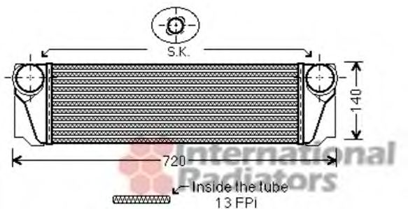 VAN WEZEL 06004374 Интеркулер для BMW 7 (Бмв 7) VAN WEZEL 06004374 Интеркулер для BMW 7 (Бмв 7)