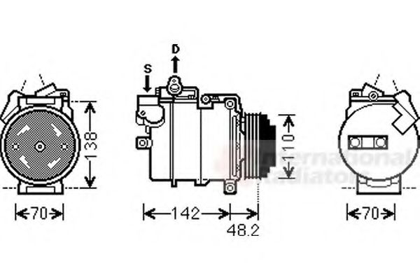 VAN WEZEL 0600K386 Компрессор, кондиционер для BMW 7 (Бмв 7) VAN WEZEL 0600K386 Компрессор, кондиционер для BMW 7 (Бмв 7)