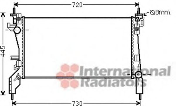 VAN WEZEL 09002262 Радиатор, охлаждение двигателя 
