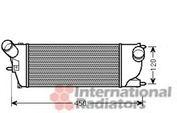 VAN WEZEL 40004345 Интеркулер для PEUGEOT 407 (Пежо 407) VAN WEZEL 40004345 Интеркулер для PEUGEOT 407 (Пежо 407)