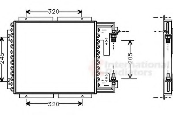 VAN WEZEL 43005187 Конденсатор, кондиционер для RENAULT CLIO I (Рено Cлио и) VAN WEZEL 43005187 Конденсатор, кондиционер для RENAULT CLIO I (Рено Cлио и)