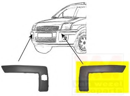 VAN WEZEL 1811581 Облицовка, бампер для FORD FUSION (Форд Фьюжн) VAN WEZEL 1811581 Облицовка, бампер для FORD FUSION (Форд Фьюжн)