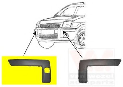 VAN WEZEL 1811582 Облицовка, бампер для FORD FUSION (Форд Фьюжн) VAN WEZEL 1811582 Облицовка, бампер для FORD FUSION (Форд Фьюжн)