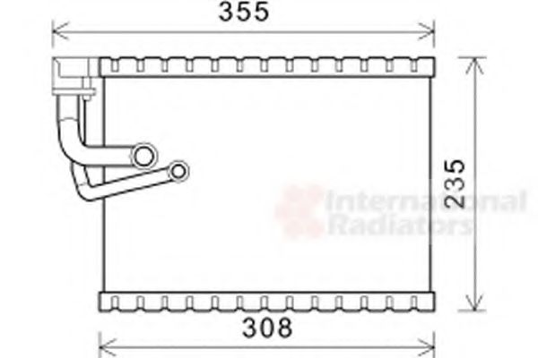 VAN WEZEL 0300V327 Испаритель, кондиционер 