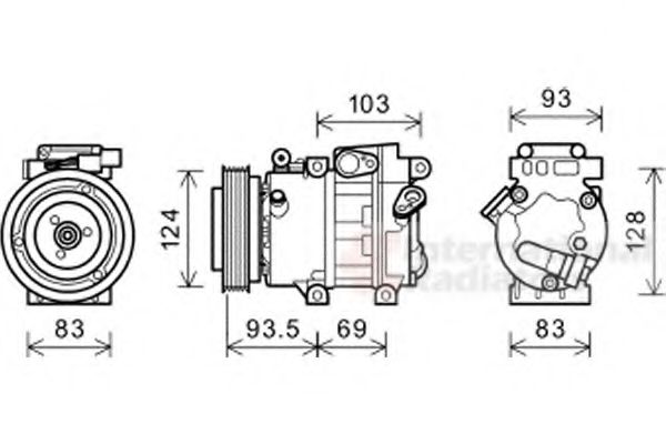 VAN WEZEL 8200K238 Компрессор, кондиционер для KIA (Киа) VAN WEZEL 8200K238 Компрессор, кондиционер для KIA (Киа)