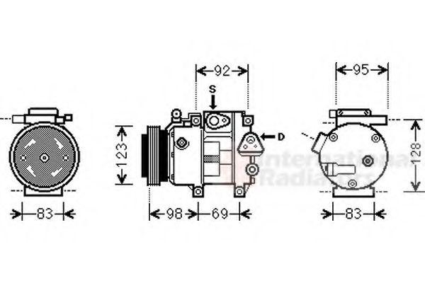 VAN WEZEL 8200K239 Компрессор, кондиционер для KIA (Киа) VAN WEZEL 8200K239 Компрессор, кондиционер для KIA (Киа)