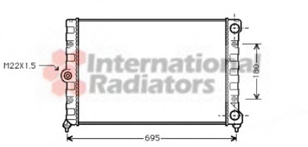 VAN WEZEL 58002109 Радиатор, охлаждение двигателя для VOLKSWAGEN CABRIO III (Фольксваген Cабрио 3) VAN WEZEL 58002109 Радиатор, охлаждение двигателя для VOLKSWAGEN CABRIO III (Фольксваген Cабрио 3)