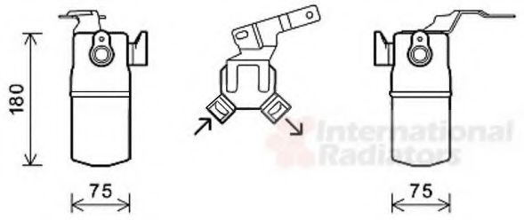 VAN WEZEL 0300D345 Осушитель, кондиционер для AUDI A8 (Ауди А8) VAN WEZEL 0300D345 Осушитель, кондиционер для AUDI A8 (Ауди А8)