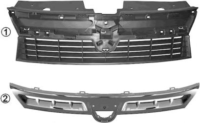 VAN WEZEL 1555510 Решетка радиатора для DACIA (Дача) VAN WEZEL 1555510 Решетка радиатора для DACIA (Дача)