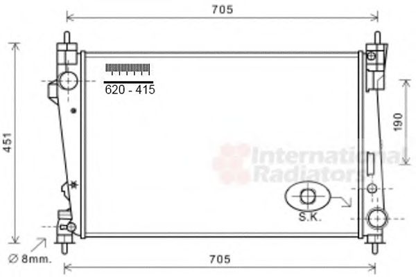 VAN WEZEL 01002123 Радиатор, охлаждение двигателя 