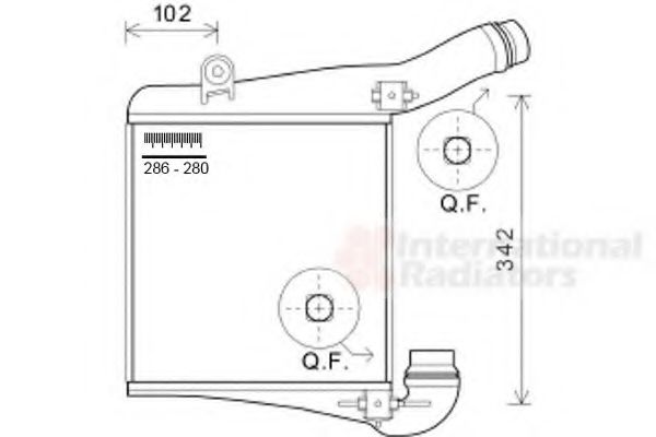 VAN WEZEL 74004077 Интеркулер 