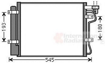 VAN WEZEL 83005134 Конденсатор, кондиционер для KIA CERATO (Киа Cэрато) VAN WEZEL 83005134 Конденсатор, кондиционер для KIA CERATO (Киа Cэрато)