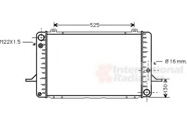 VAN WEZEL 18002050 Радиатор, охлаждение двигателя 
