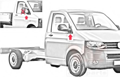 VAN WEZEL 5790837 Зеркальное стекло, наружное зеркало для VOLKSWAGEN T5 (Фольксваген Т5) VAN WEZEL 5790837 Зеркальное стекло, наружное зеркало для VOLKSWAGEN T5 (Фольксваген Т5)