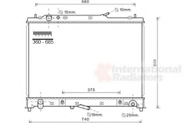 VAN WEZEL 13002245 Радиатор, охлаждение двигателя для NISSAN (Ниссан) VAN WEZEL 13002245 Радиатор, охлаждение двигателя для NISSAN (Ниссан)