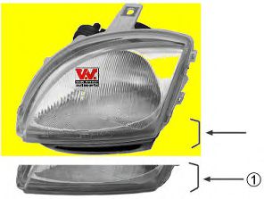 VAN WEZEL 1601963M Основная фара 