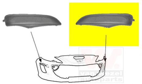 VAN WEZEL 4042585 Облицовка, бампер для PEUGEOT 308 CC (Пежо 308 сс) VAN WEZEL 4042585 Облицовка, бампер для PEUGEOT 308 CC (Пежо 308 сс)