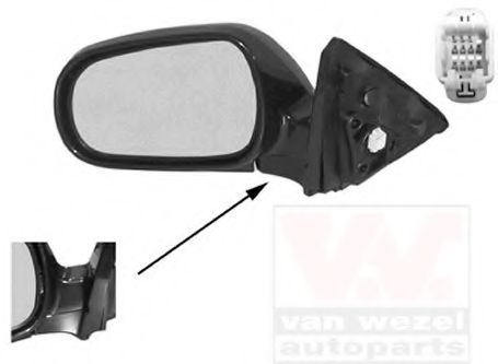 VAN WEZEL 2528806 Наружное зеркало для HONDA (Хонда) VAN WEZEL 2528806 Наружное зеркало для HONDA (Хонда)