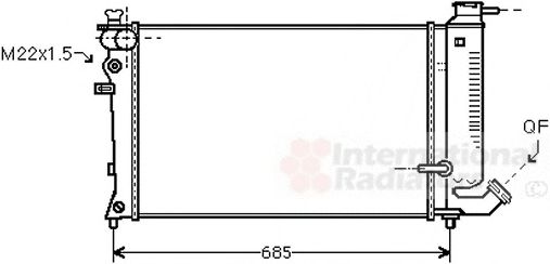 VAN WEZEL 09002170 Радиатор, охлаждение двигателя 