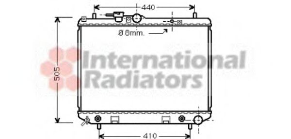 VAN WEZEL 11002044 Радиатор, охлаждение двигателя 
