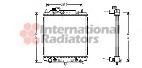 VAN WEZEL 11002048 Радиатор, охлаждение двигателя 