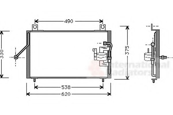 VAN WEZEL 83005003 Конденсатор, кондиционер для KIA MENTOR (Киа Мэнтор) VAN WEZEL 83005003 Конденсатор, кондиционер для KIA MENTOR (Киа Мэнтор)