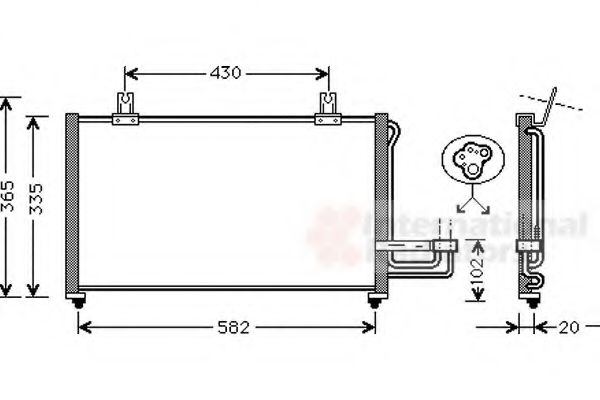 VAN WEZEL 83005013 Конденсатор, кондиционер для KIA MENTOR (Киа Мэнтор) VAN WEZEL 83005013 Конденсатор, кондиционер для KIA MENTOR (Киа Мэнтор)