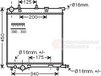 VAN WEZEL 40002368 Радиатор, охлаждение двигателя для PEUGEOT 207 (Пежо 207) VAN WEZEL 40002368 Радиатор, охлаждение двигателя для PEUGEOT 207 (Пежо 207)