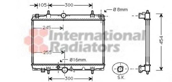VAN WEZEL 40002213 Радиатор, охлаждение двигателя 