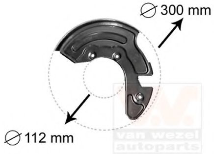 VAN WEZEL 0323372 Отражатель, диск тормозного механизма для VOLKSWAGEN (Фольксваген) VAN WEZEL 0323372 Отражатель, диск тормозного механизма для VOLKSWAGEN (Фольксваген)