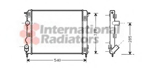 VAN WEZEL 43002269 Радиатор, охлаждение двигателя для NISSAN KUBISTAR (Ниссан Кубистар) VAN WEZEL 43002269 Радиатор, охлаждение двигателя для NISSAN KUBISTAR (Ниссан Кубистар)