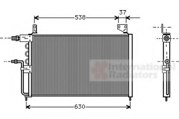 VAN WEZEL 58005138 Конденсатор, кондиционер для VOLKSWAGEN CARIBE I (Фольксваген Cарибэ и) VAN WEZEL 58005138 Конденсатор, кондиционер для VOLKSWAGEN CARIBE I (Фольксваген Cарибэ и)