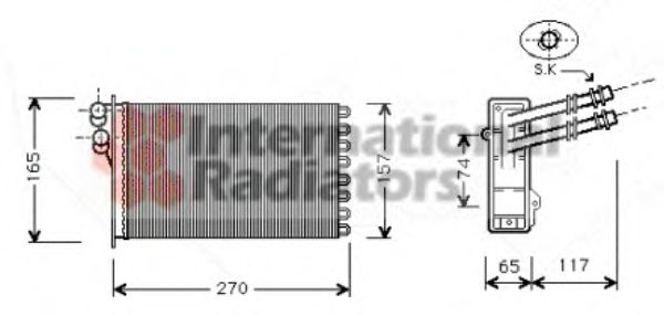 VAN WEZEL 58006175 Теплообменник, отопление салона для AUDI TT (Ауди Тт) VAN WEZEL 58006175 Теплообменник, отопление салона для AUDI TT (Ауди Тт)