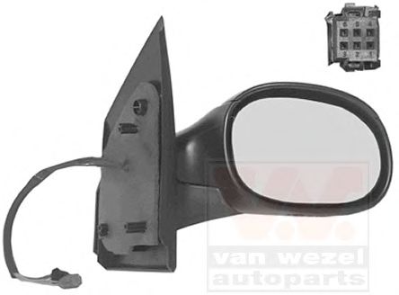VAN WEZEL 0917806 Наружное зеркало для CITROËN C2 (CитроËн C2) VAN WEZEL 0917806 Наружное зеркало для CITROËN C2 (CитроËн C2)