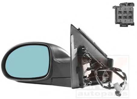 VAN WEZEL 0961809 Наружное зеркало для CITROËN C5 I (CитроËн С5 1) VAN WEZEL 0961809 Наружное зеркало для CITROËN C5 I (CитроËн С5 1)