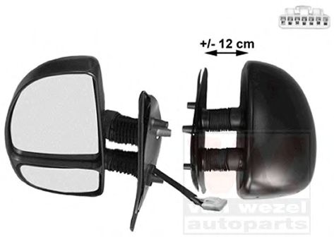 VAN WEZEL 1747817 Наружное зеркало для CITROËN JUMPER (CитроËн Жумпэр) VAN WEZEL 1747817 Наружное зеркало для CITROËN JUMPER (CитроËн Жумпэр)
