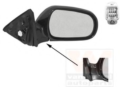 VAN WEZEL 2527806 Наружное зеркало для HONDA (Хонда) VAN WEZEL 2527806 Наружное зеркало для HONDA (Хонда)