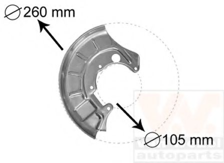 VAN WEZEL 5812372 Отражатель, диск тормозного механизма для VOLKSWAGEN JETTA II (Фольксваген Жэтта 2) VAN WEZEL 5812372 Отражатель, диск тормозного механизма для VOLKSWAGEN JETTA II (Фольксваген Жэтта 2)
