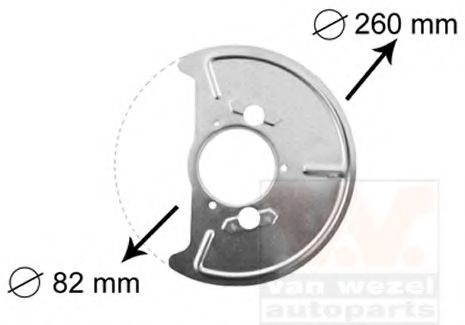 VAN WEZEL 5870372 Отражатель, диск тормозного механизма для VOLKSWAGEN T3 CARAVELLE (Фольксваген Т3 cараvэллэ) VAN WEZEL 5870372 Отражатель, диск тормозного механизма для VOLKSWAGEN T3 CARAVELLE (Фольксваген Т3 cараvэллэ)